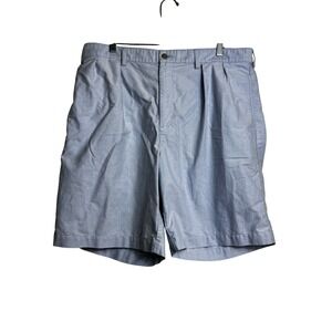 Polo Ralph Lauren Tyler Short Mens 38 Light Blue Oxford Cotton Pleated Chino